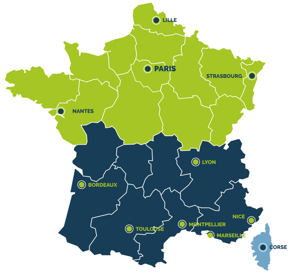 Carte de france et corse