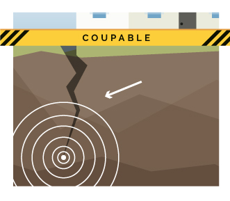 rapport géotechnique zone sismique coupable de dégats